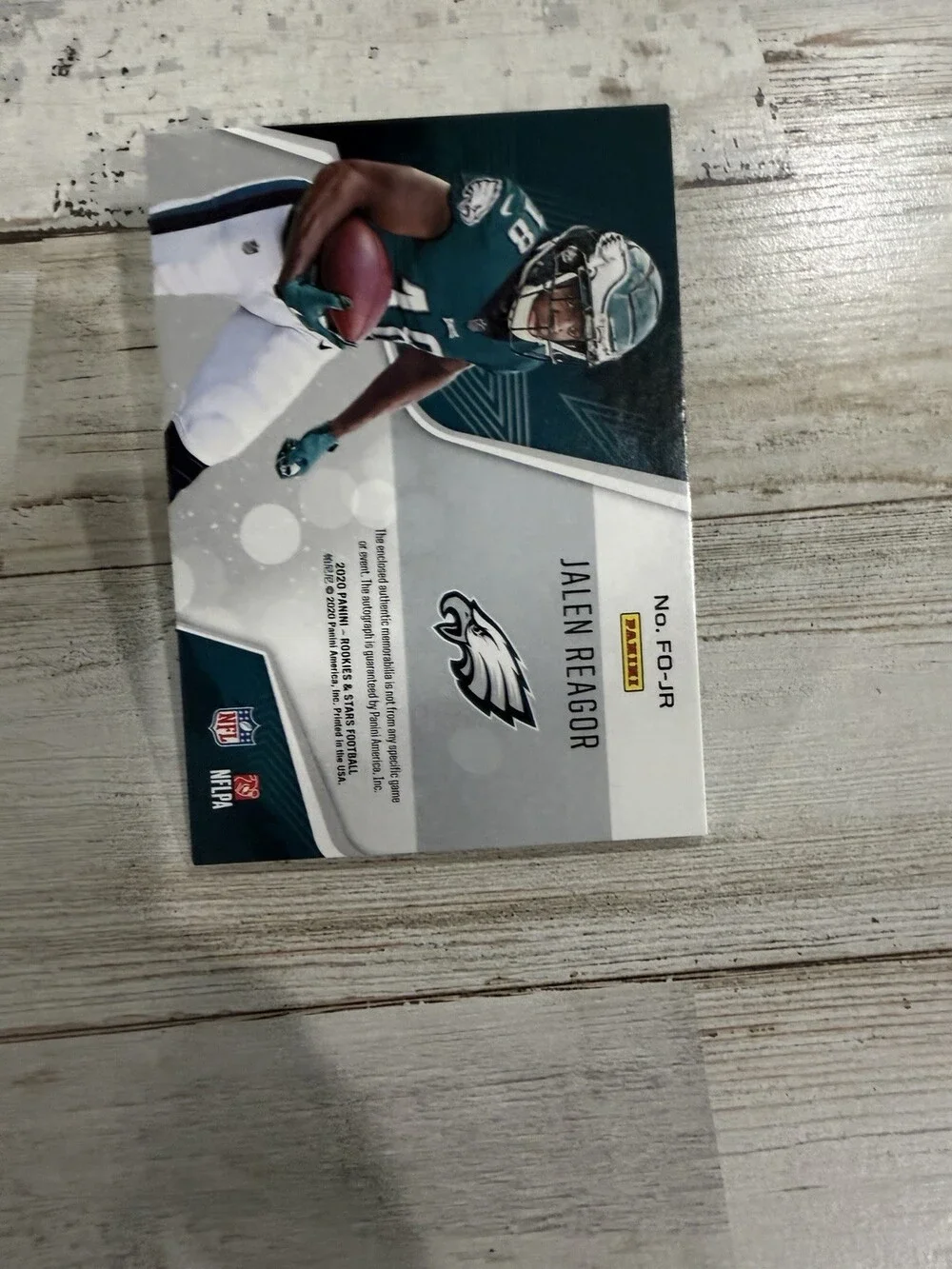2020 Rookies & Stars Jalen Reagor Rookie Patch Auto /99 RPA Eagles RC